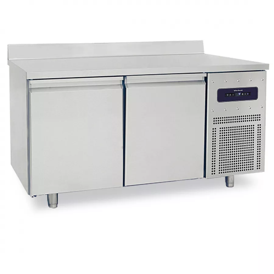 Bäckereikühltisch 2-türig 600x400 mm Edelstahlarbeitsplatte mit Aufkantung 2-8°C WiFi - Gastrohot